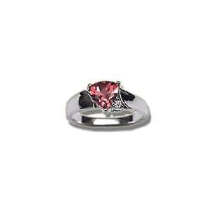  Pink Tourmaline Ring   0.02 Diamond & Pink Tourmaline Ring 