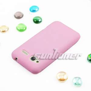 Silicone Case Skin Cover for HTC Radar 4G Omega C110e +LCD Film . Pink 