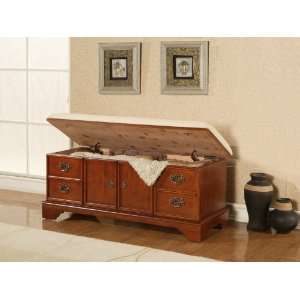  Classic Cherry Cedar Chest with Upholstered Seat