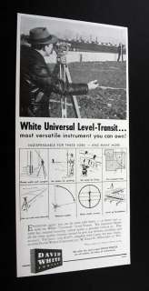 David White Universal Level Transit 1952 print Ad  
