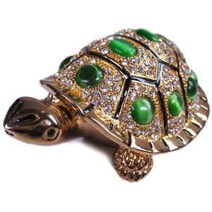  Bejeweled Tortoise Trinket Box 