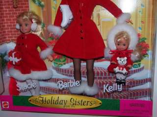 Barbie Stacie Kelly Holiday Sisters Gift Set Dolls New  
