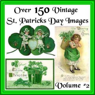 150 antique ST PATRICK DAY postcard images CD vol 2  