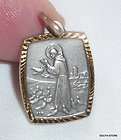 ST FRANCIS OF ASSISI TWO TONE CHARM w/ PRAYER. VISIT MY COLLECTION. I 