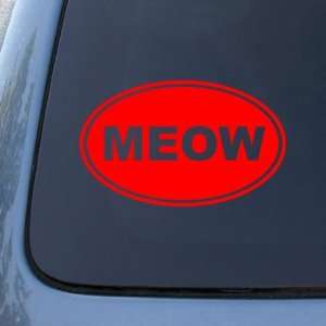  MEOW   Cat   Vinyl Car Decal Sticker #1538  Vinyl Color 