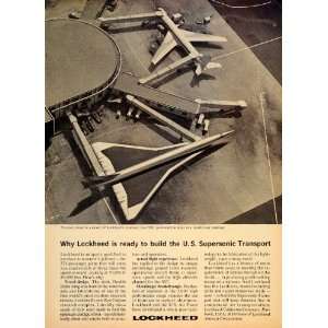  1964 Ad US Supersonic Transport Lockheed Aircraft Force 
