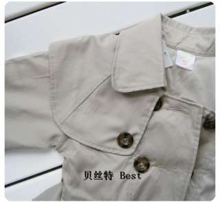 New GIRLS Kids double breasted trench coat button up outwear 2   12 