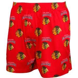   Chicago Blackhawks Red Supreme Boxer Shorts (Small)
