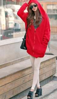 Hot Sale Lady Fashionable Casual With Cap Loose Hoody Sweaters  