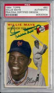   Mays Autographed Signed 1954 Topps Card PSA/DNA #90530508  