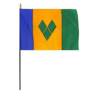  St. Vincent and The Grenadines 8 x 12 Stick Flag Patio 