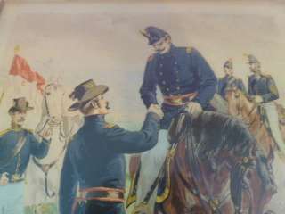   1885 Litho Print Ogden Cavalry Dragoons US Army War Soldiers  