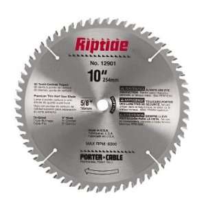 Porter Cable 12901 Riptide 10 Inch 60 Tooth TCG Thin Kerf Crosscutting 