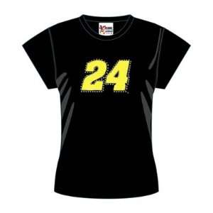  Jeff Gordon Rhinestone Number Stretch Crew Tee, Small 