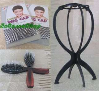 Brush + Cap + Stand Comb 3 in 1 Wig Care Package Set  