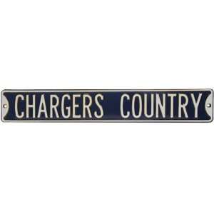 San Diego Chargers 36 x 6 Navy Blue Steel Street Sign 