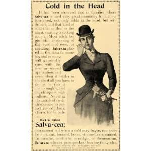  1895 Ad Salva cea Head Cold Throat Brandreth Company 