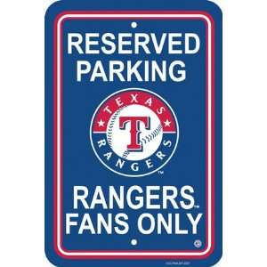  Texas Rangers Plastic Parking Signs Set Of 2   Parking Sign Tex 