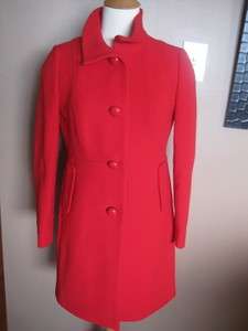 NWT JCrew Double cloth Carlin coat $298 RED sz 4  