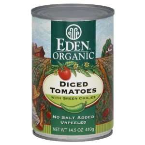  Eden Foods, Tomato Diced Chilies Org, 14.5 OZ Health 