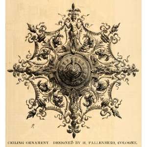   Victorian Rosette Ceiling Pallenberg   Original Print