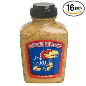 Tailgate Mustard University Of Kansas, 9 Ounce Jars (Pack of 16 