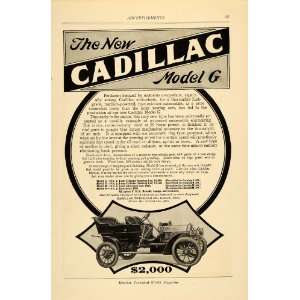 1907 Ad Cadillac Motor Car Model G Automobile Detroit Michigan Engine 