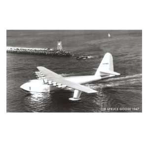 Spruce Goose Landing on the Water Giclee Poster Print, 32x24