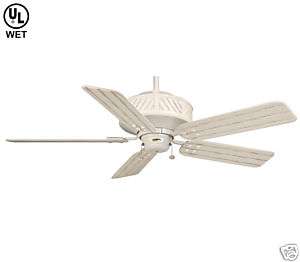 CASABLANCA 52 CLASSIC WHITE WET RATED OUTDOOR Ceiling Fan HR C12D9DD 