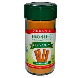 Frontier Cinnamon Ground CERTIFIED ORGANIC (3% oil) 1.90 oz. Bottle 