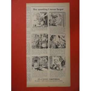   Print Ad (the spanking I never forgot.) Orinigal Vintage magazine art