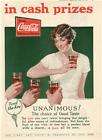 1927 Coca Cola Color Magazine Ad. Cash Prize Contest