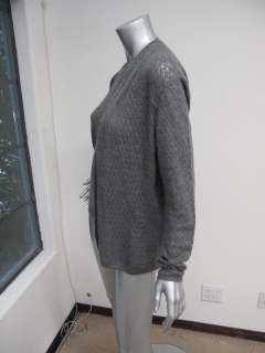   Sheer Woven Sleeveless Top/Long Sleeve Cashmere Sweater Set 42  