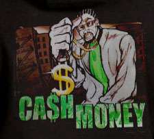 Cash Money Hoodie harlem gangster maffia dollar chain  