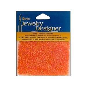  Darice Beads Jewelry Designer Seed 10/0 Transparent Orange 