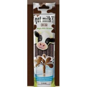 Got Milk? Magic Milk Straws, Cocoa, 5 Straws (Pack of 5)  