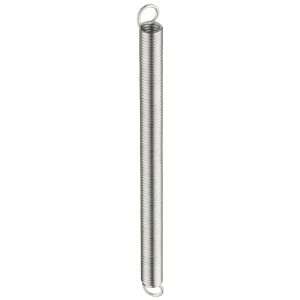 Extension Spring, 302 Stainless Steel, Inch, 0.12 OD, 0.02 Wire Size 