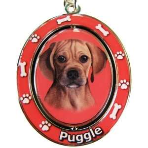  Puggle Spinning Dog Keychain By E & S Pets