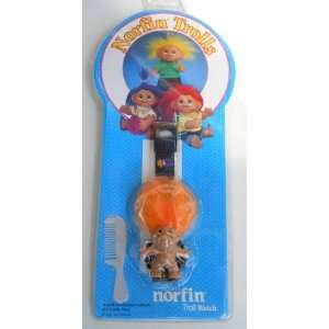  Adopt a Norfin Lucky Troll LCD Watch Orange Hair with Hair 