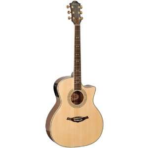  Hohner EA65CEQ Grand Auditorium A/E Cutaway Acoustic Guitar 