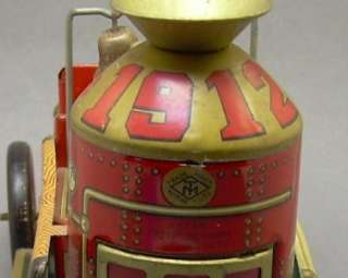 Vintage Masudaya Modern Japan Fire Engine Tin Litho Toy  