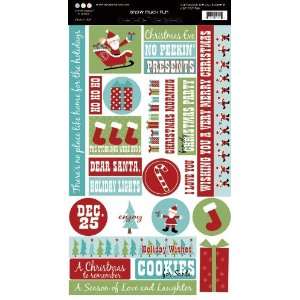 North Pole Chit Chat Cardstock Stickers 6.5X11 Sheet 
