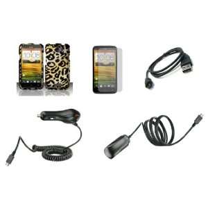  HTC One X (AT&T) Premium Combo Pack   Black and Yellow Wild Cheetah 