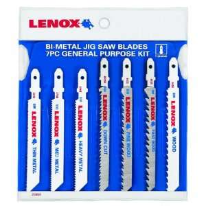 Lenox 20868 U743SA 7 Piece Assortment T Shank Bi Metal Jig Saw Blades 