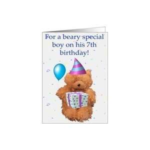  Beary Special 7th Birthday Boy, Blank Card Toys & Games