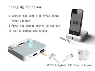 HDMI Adapter Charger Dock Station for iPad 2 iPhone 4G  