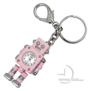 KEY CHAIN, Mini Pink Robot Keychain  