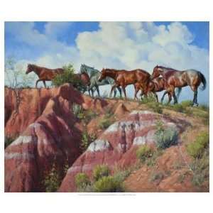  Jack Sorenson   Colored Clay & Quarterhorses Giclee Canvas 