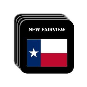  US State Flag   NEW FAIRVIEW, Texas (TX) Set of 4 Mini 