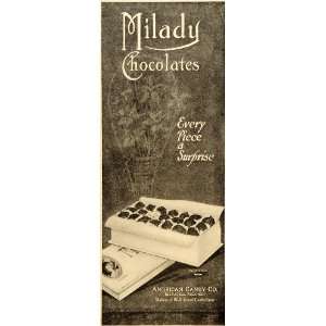 1919 Ad Milady Chocolates American Candy REX Brand 